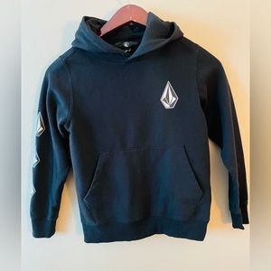 Volcom sweatshirt, kids, volcom logo, black and white size small hoodie